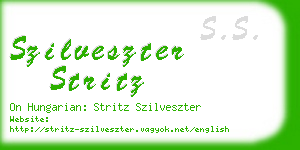 szilveszter stritz business card